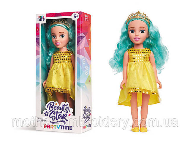 Реалистичная Кукла Kids Hits Beauty star Party time в желтом платье Большая кукла 46 см KH40/004 - Фото 2
