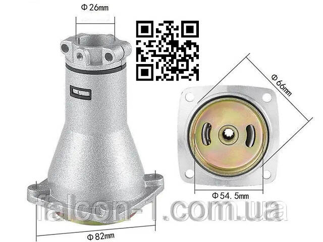 Редуктор верхний Al-ko Hecht 127BTS 9 шлицов D трубы 26 мм D муфты 66 мм 010268E для мотокос - Фото 1