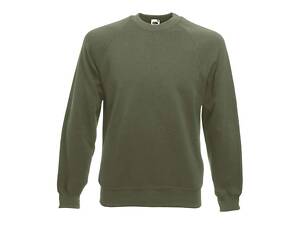 Реглан Fruit of the loom Classic raglan sweat L Оливковый (62-216-0)