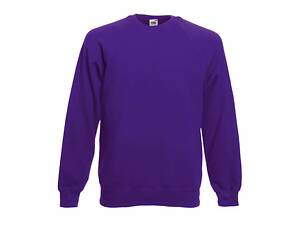 Реглан Fruit of the loom Classic raglan sweat M Фиолетовый (62-216-0)