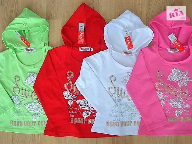 реглан с капюшоном 3-9 лет. - Фото 1