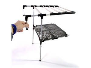 Регульована 2-поверхова металева сушарка для взуття та дрібних речей на батарею опалення Trol-2