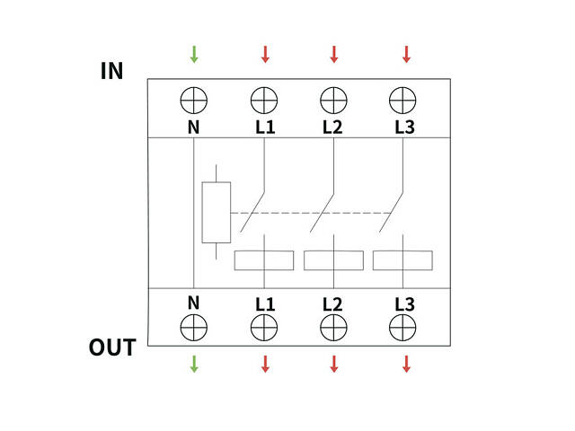 Реле контроля напряжения и тока 4P 63А [A0010230003] RKV АСКО - Фото 4