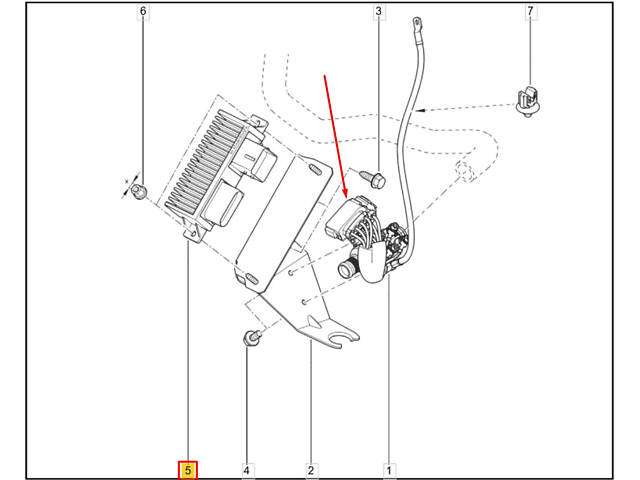 Реле свечей накаливания/ фишка свечей подогрева тосола 8200558438, 271206395R Renault Scenic III/ Megane III - Фото 7