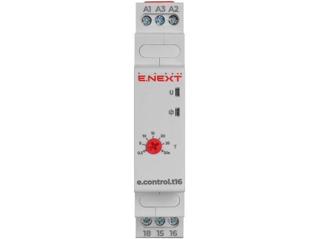 Реле времени 8А 230В 0.3-30сек задержка на выключение [i0310028] e.control.t16 E.NEXT - Фото 2