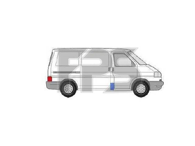 Ремчасть бока VW T4 90-03 (кроме CARAVELLE 96-) правая малая между дверьми (FPS). FP9558004