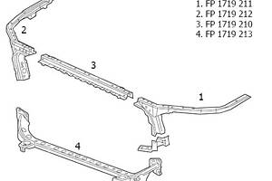 Ремчасть панели Chevrolet Malibu передней правая (FPS). 84020976