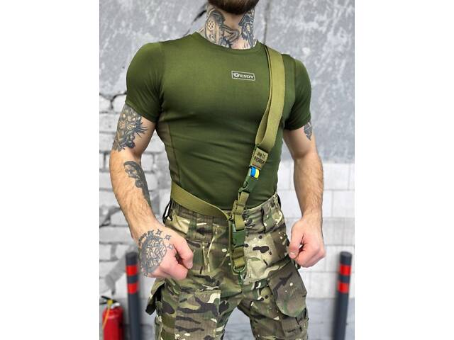 Ремінь 3-х точковий олива з карабіном Мі їх ВТ4693 - Фото 1