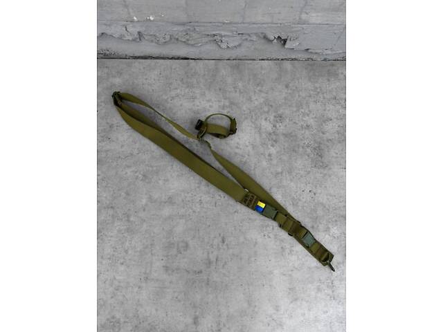 Ремінь 3-х точковий олива з карабіном Мі їх ВТ4693 - Фото 3