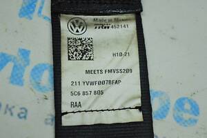 Ремень безопасности зад лев VW Jetta 11-18 USA черн 5C6-857-805-RAA