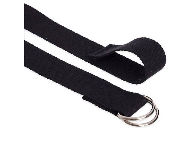 Ремінь для йоги PowerPlay PP_4409 183*3.8см. Чорний - Фото 8