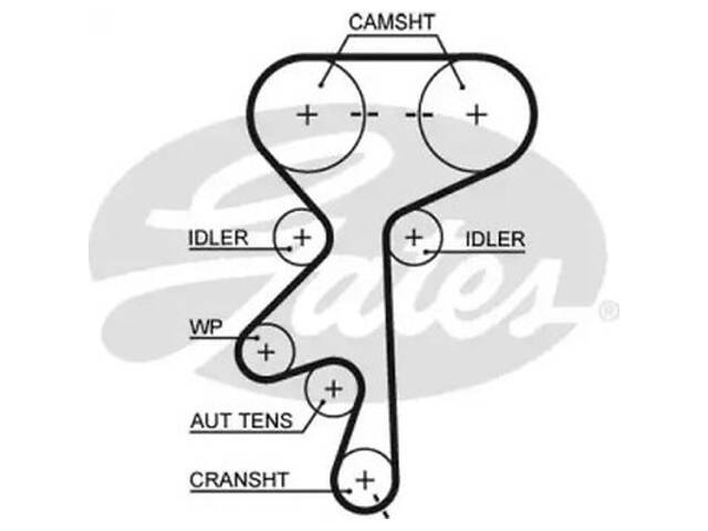 Ремінь ГРМ на 9-3, Astra G, Astra H, Combo C, Corsa C, Lacetti, Meriva, Vectra C, Viva, Zafira A, Zafira B