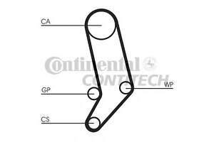 Ремень ГРМ VW LT 2,5 TDI 96>06 (распредвал) (CT939) ContiTech