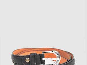 Ремень женский тонкий, цвет черный, 196RL2010W12