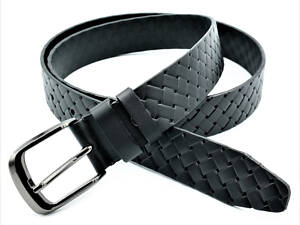 Ремінь чоловічий шкіряний Weatro Чорний 115-120 см lmn-mk33ua-007