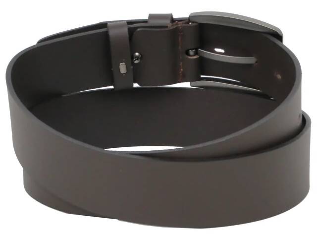 Ремень мужской Skipper кожаный 130 см Темно-коричневый (1612-45) - Фото 3