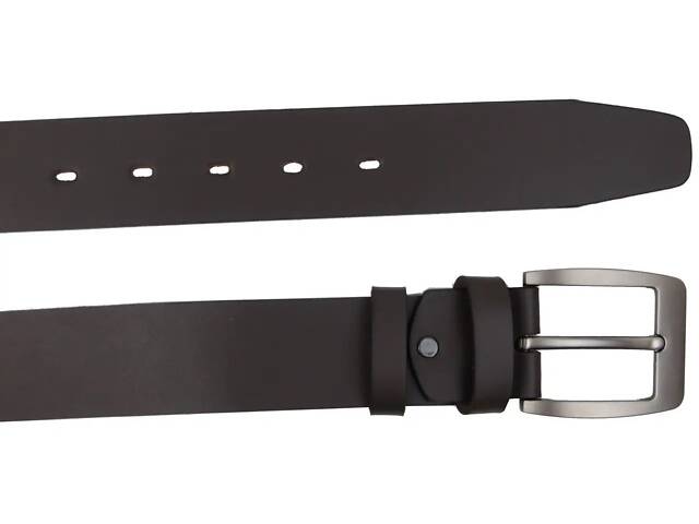 Ремень мужской Skipper кожаный 130 см Темно-коричневый (1612-45) - Фото 4