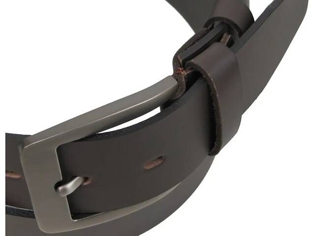 Ремень мужской Skipper кожаный 130 см Темно-коричневый (1612-45) - Фото 6