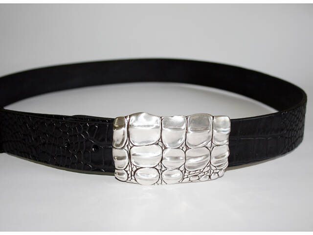 Ремень мужской пряжка Крокодил - элитный премиум ремень - Spartans - Фото 1