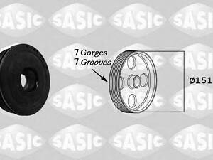 Ременный шкив, коленчатый вал SASIC 2154018 на RENAULT MEGANE III Наклонная задняя часть (BZ0_)