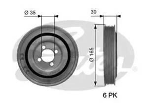 Ременный шкив на 500, 500 C, 500 L, 500 X, Agila, Astra H, Astra J, Aveo, Bipper, Combo, Corsa C, Corsa D, Corsa E, D...