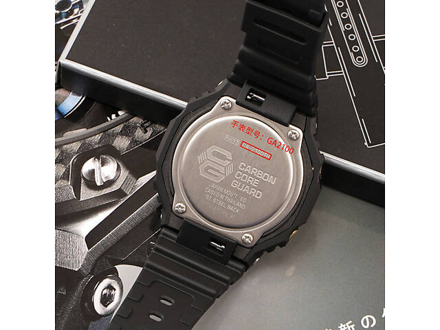 Ремінець + безель (рант) для Casio G-Shock GA-2100 Black SI - Фото 5