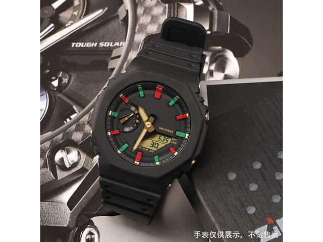 Ремінець + безель (рант) для Casio G-Shock GA-2100 Black SI - Фото 6