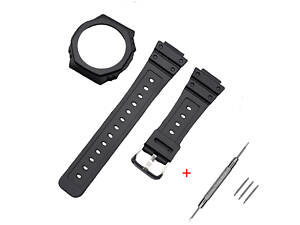 Ремешок + безель (рант) для Casio G-Shock GA-2100 Black SI