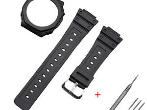 Ремешок + безель (рант) для Casio G-Shock GA-2100 Black SI