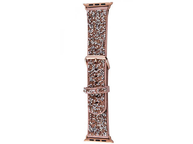 Ремінець Bling World Rock Diamond для Apple Watch 38/40/41/42mm(ser.10) Рожевий - Фото 1