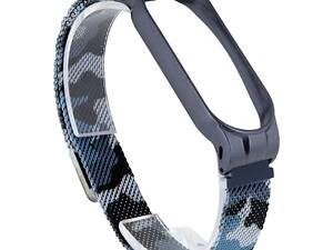 Ремешок для ANCHOR Xiaomi Mi Band 5 Milanese Loop Color Цвет Хаки Темно-Синий