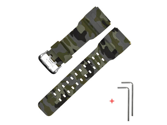 Ремешок для Casio G-Shock GG-1000/GWG-100/GSG-100 Camo Green SI - Фото 1