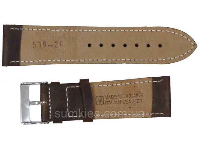 Ремінець для годинника 24 мм Mykhail Ikhtyar коричневий - Фото 2