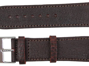 Ремінець для годинника зі шкіри Mykhail Ikhtyar Ш24 мм темно-коричневий