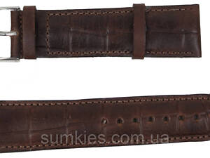 Ремінець для годинника під крокодила 24 мм Mykhail Ikhtyar коричневий