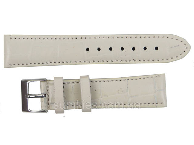 Ремінець для годинника зі шкіри Mykhail Ikhtyar Ш20 мм бежевий - Фото 1