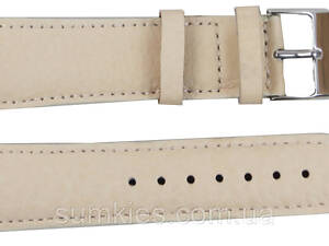 Ремінець для годинника зі шкіри Mykhail Ikhtyar Ш22 мм бежевий