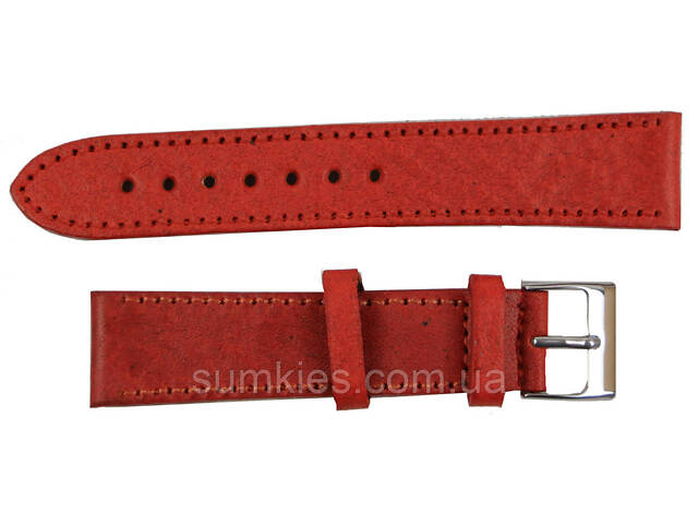 Ремінець для годинника зі шкіри Mykhail Ikhtyar Ш20 мм теракотовий - Фото 1