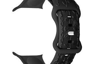 Ремінець Hoco WA30 Flexible series 3D solid color silicone strap для Apple watch 42(ser.1-3)/44/45/49 Black