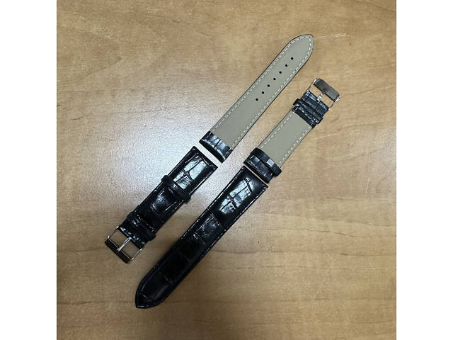 Ремешок из эко-кожи черный размер 20 - Фото 3