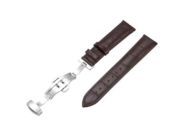 Ремінець коричневий DeLuxe кліпсовий розмір 22 - Фото 1