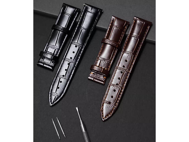 Ремінець коричневий DeLuxe кліпсовий розмір 22 - Фото 7