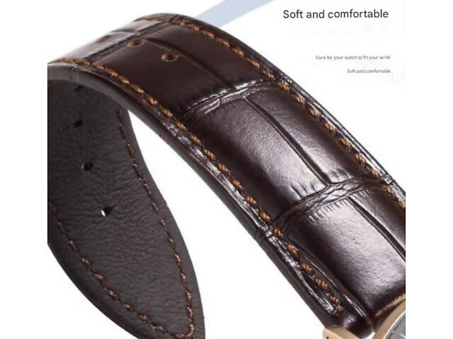 Ремінець коричневий DeLuxe кліпсовий розмір 22 - Фото 3