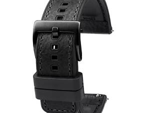 Ремінець Primolux Leather Silicone для годинника Amazfit Bip 5 / Bip 6 - Black