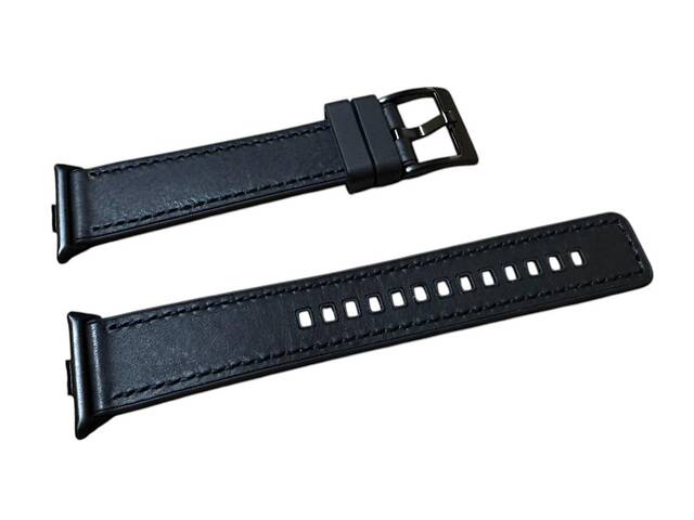 Ремінець Primolux Leather Silicone для смарт-годинника Xiaomi Redmi Watch 5 / Xiaomi Smart Band 9 Pro - Black - Фото 3