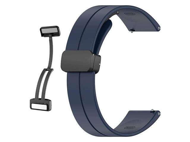 Ремінець Primolux Magnetic Silicone для годинника Garmin Vivoactive 4 - Dark Blue - Фото 3