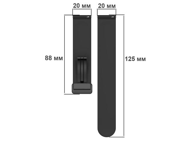 Ремінець Primolux Magnetic Silicone для годинника Xiaomi Amazfit GTS 2 / GTS 3 / GTS 4 - Black - Фото 6