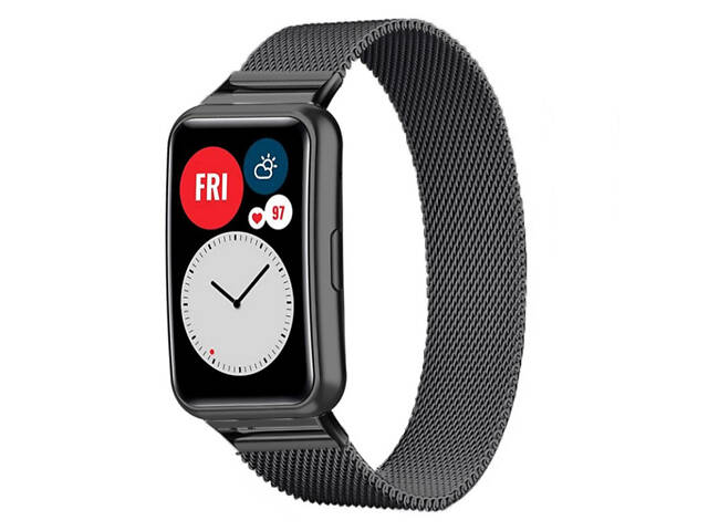 Ремінець Primolux міланський магнітний для фітнес браслета Huawei Watch Fit 2 - Black - Фото 1