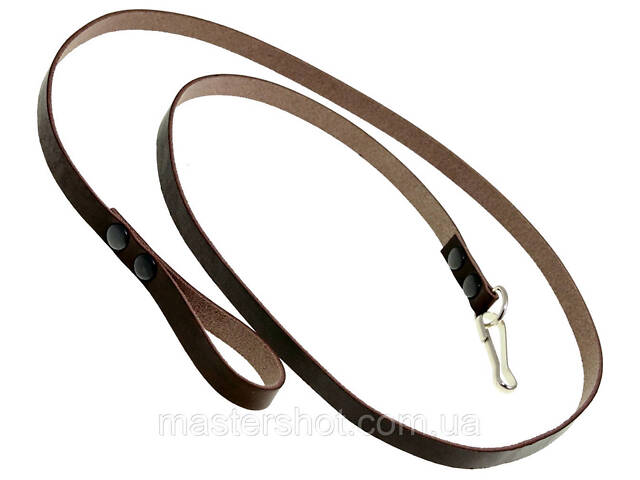 Ремінець страхувальний пістолетний, тренчик,страховувальний шнур (шкіра, коричневий) ms - Фото 1