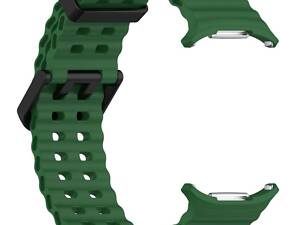 Ремешок силиконовый Primolux Ocean для часов Samsung Galaxy Watch Ultra 47 mm (SM-L705) - Dark Green